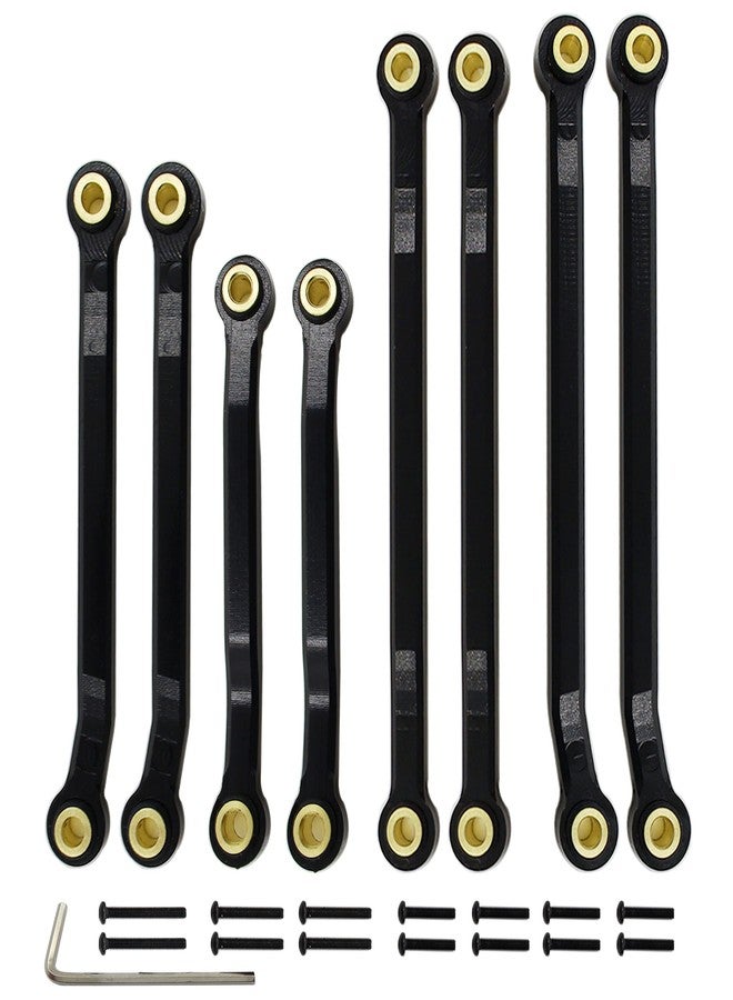 HOPLEX High Clearance Chassis Links Suspension Links CNC Aluminum Links Set for TRX4M 1/18 Upgrade Parts(Black) - Image 1